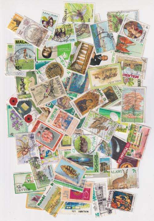 SALE!!!  75 DIFFERENT USED STAMPS FROM MALAWI - MOSTLY LARGE/MEDIUM STAMPS - GREAT VARIETY!