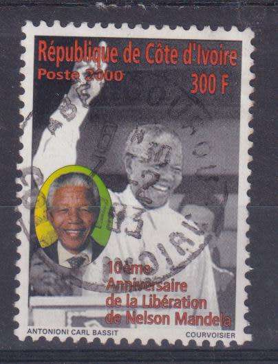 IVORY COAST STAMPS - 2000 10th Anniversary of the release of Nelson Mandela