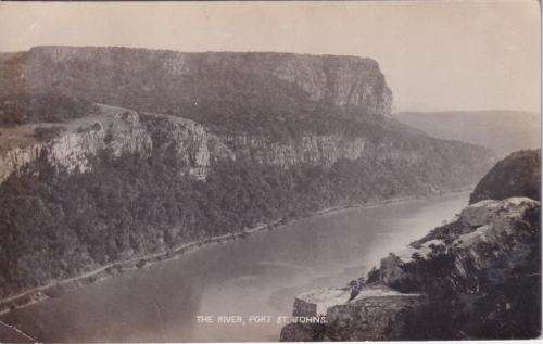 POSTCARD EARLY 1900 - THE RIVER, PORT ST. JOHN`S POSTCARD 1928