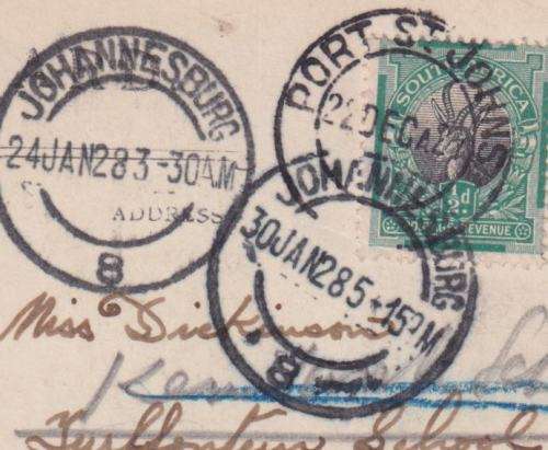 POSTCARD EARLY 1900 - THE RIVER, PORT ST. JOHN`S POSTCARD 1928