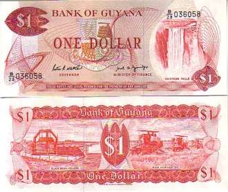 GUYANA 1 DOLLAR P 21 f UNC