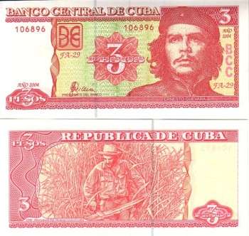CUBA - 3 PESOS 2004 UNC - P 123 - CHE GUEVARA