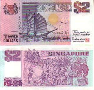 Singapore $2 Unc. 1992(PURPLE) p# 28