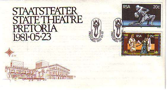 STATE THEATRE, PRETORIA - ARTS - 1981 - SOUTH AFRICA FDC#3.28