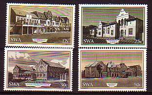 SOUTH WEST AFRICA SACC 454-457 - 1985 - BUILDINGS OF WINDHOEK - MNH