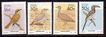SOUTH WEST AFRICA SACC 514-517 - 1988 - BIRDS OF SWA - MNH