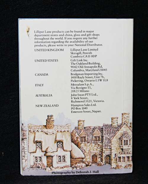 Lilliput Lane 1989 Collectors Informational Booklet