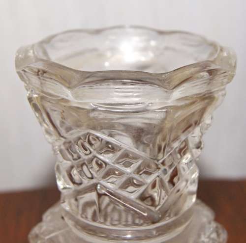 Vintage Moulded Glass Vase with Rounded Base @@@ CCCRRRAAAZZZYYY R1 START