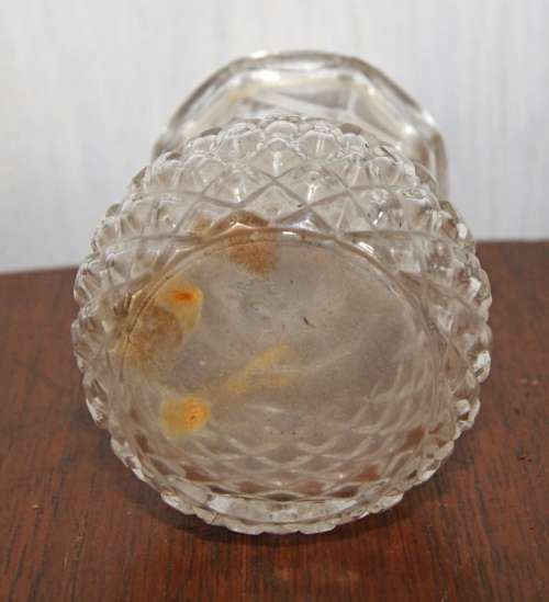 Vintage Moulded Glass Vase with Rounded Base @@@ CCCRRRAAAZZZYYY R1 START
