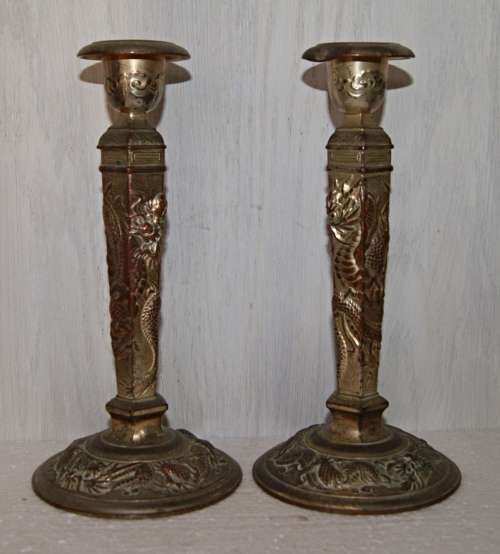 EPNS Japanese Ornate Candlesticks