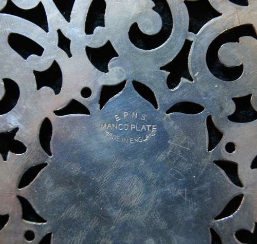 *REDUCED* Pierced EPNS Mancoplate Pot Stand