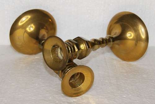 Pair of Brass Candlesticks @@@ CCCRRRAAAZZZYYY R1 START!!!