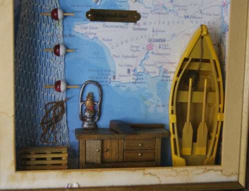 Vintage 3D Box Framed Fishing Map (Number 2) @@@ CCCRRRAAAZZZYYY R1 START!!!