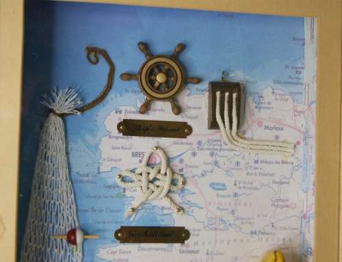 Vintage 3D Box Framed Fishing Map (Number 2) @@@ CCCRRRAAAZZZYYY R1 START!!!