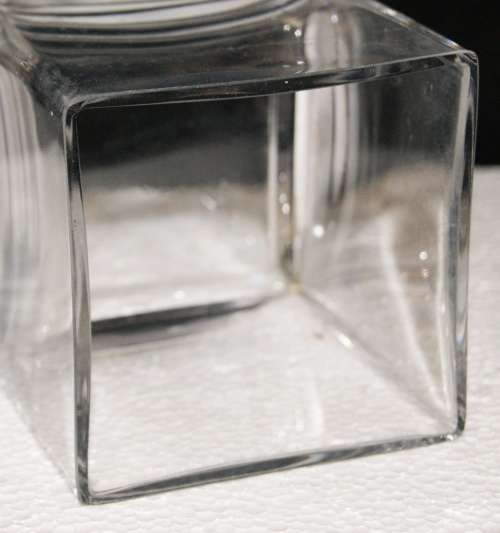 Glass Cube Shaped Vase/ Pot