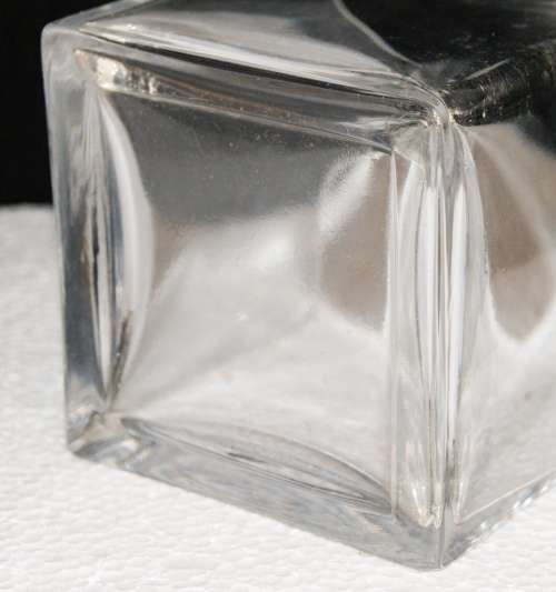 Glass Cube Shaped Vase/ Pot