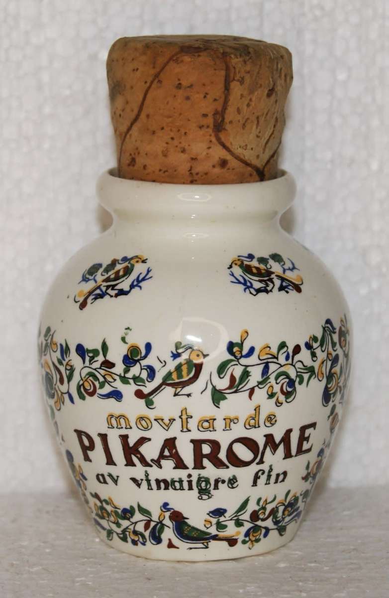 Vintage Moutarde Pikarome Ceramic Mustard Jar @@@ CCCRRRAAAZZZYYY R1 START!!!