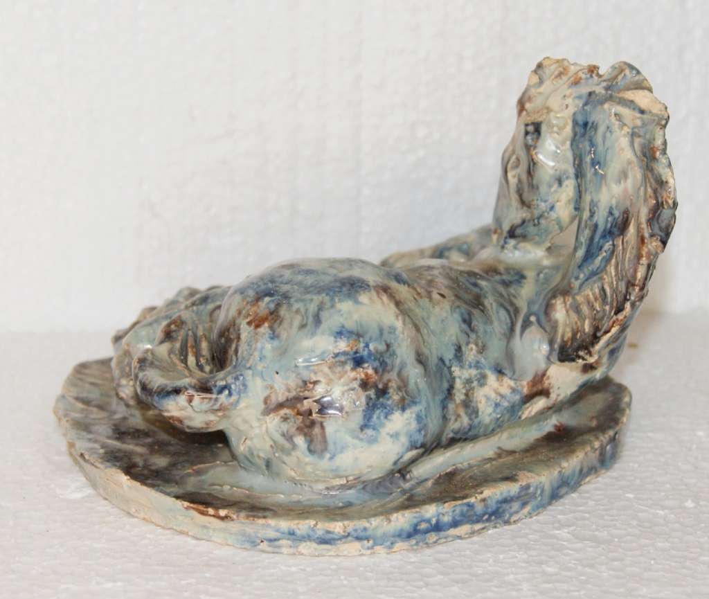 Vintage Stoneware Horse Statue Signed (as per the images) @@@ CCCRRRAAAZZZYYY R1 START!!!