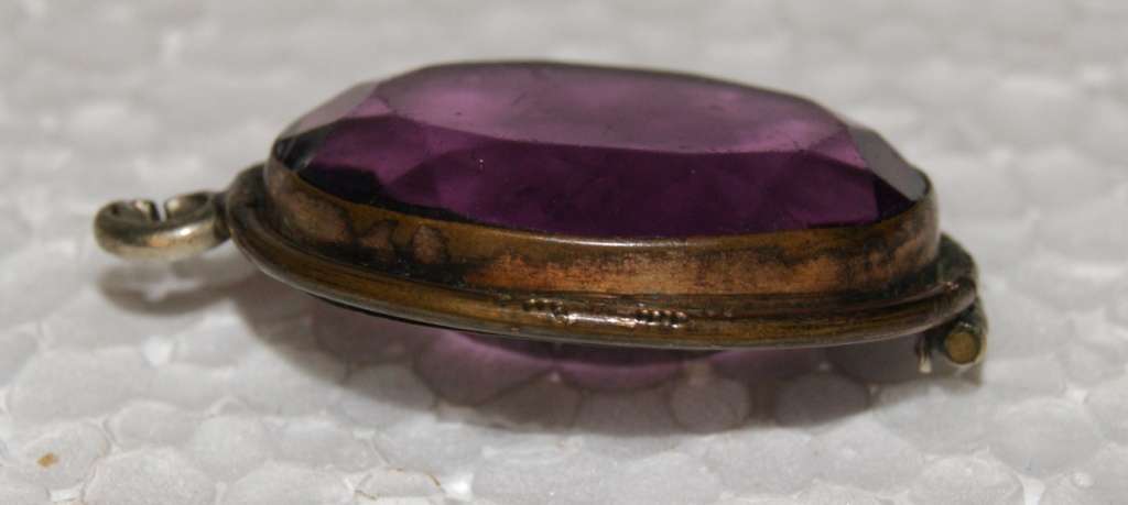Vintage Pinchbeck and Amethyst Pendant @@@ CCCRRRAAAZZZYYY R1 START!!!