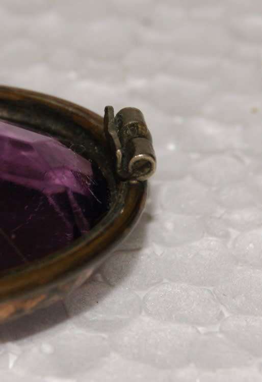 Vintage Pinchbeck and Amethyst Pendant @@@ CCCRRRAAAZZZYYY R1 START!!!