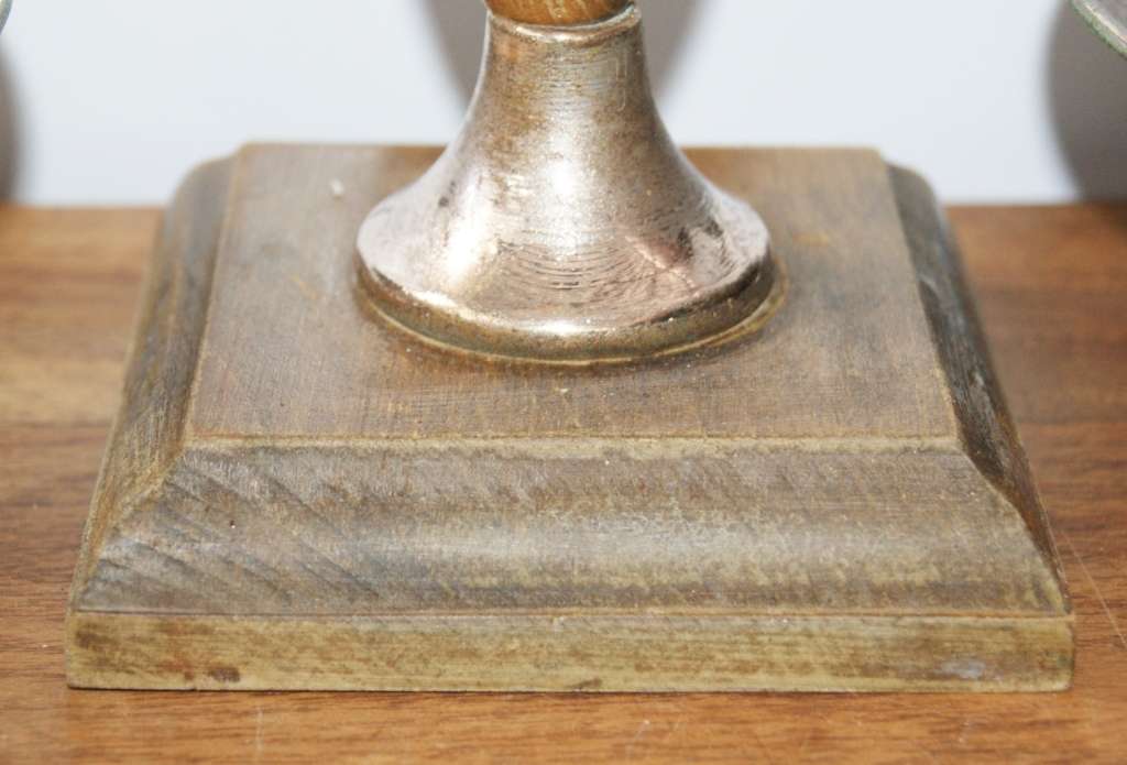 Vintage Brass and Wood Balance Scale