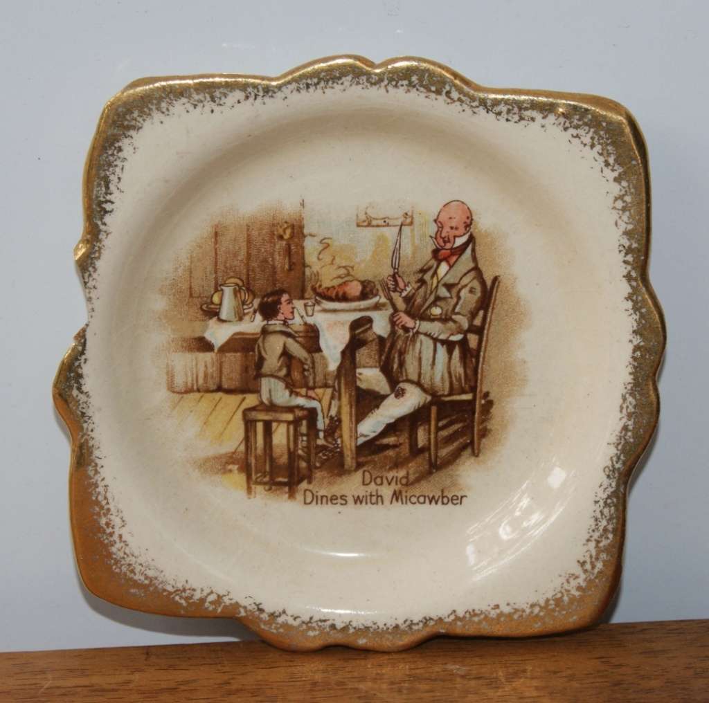 Arthur Wood `David Dines with Micawber` Pin Dish