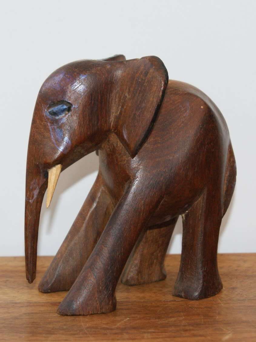 Hand Carved Wooden Elephant
