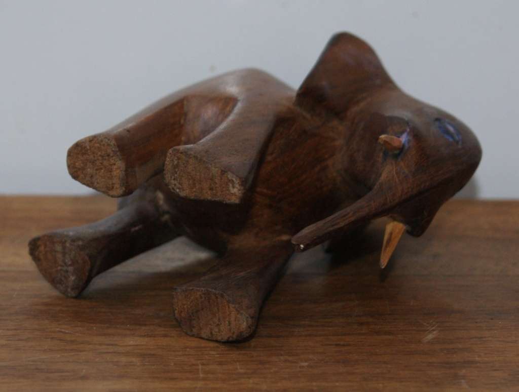 Hand Carved Wooden Elephant