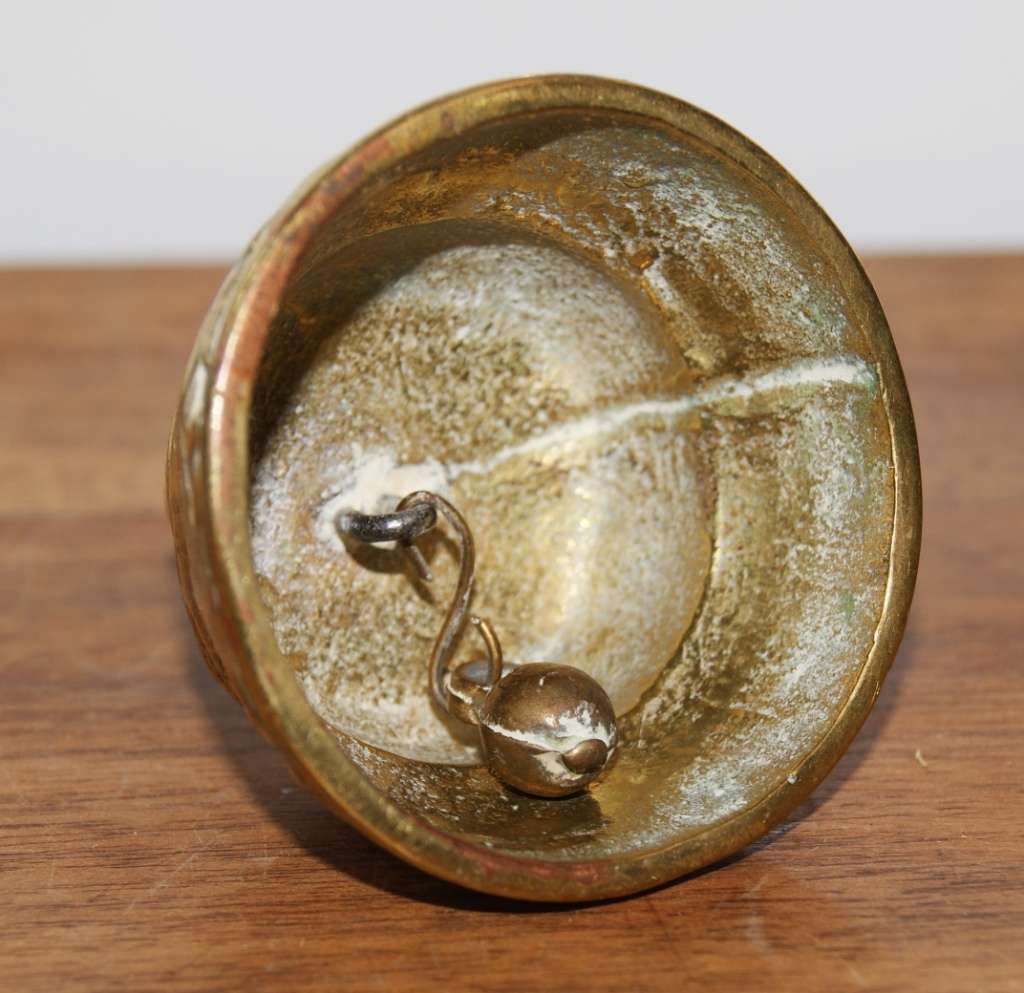 Vintage Brass Bell with High Relief Detailing