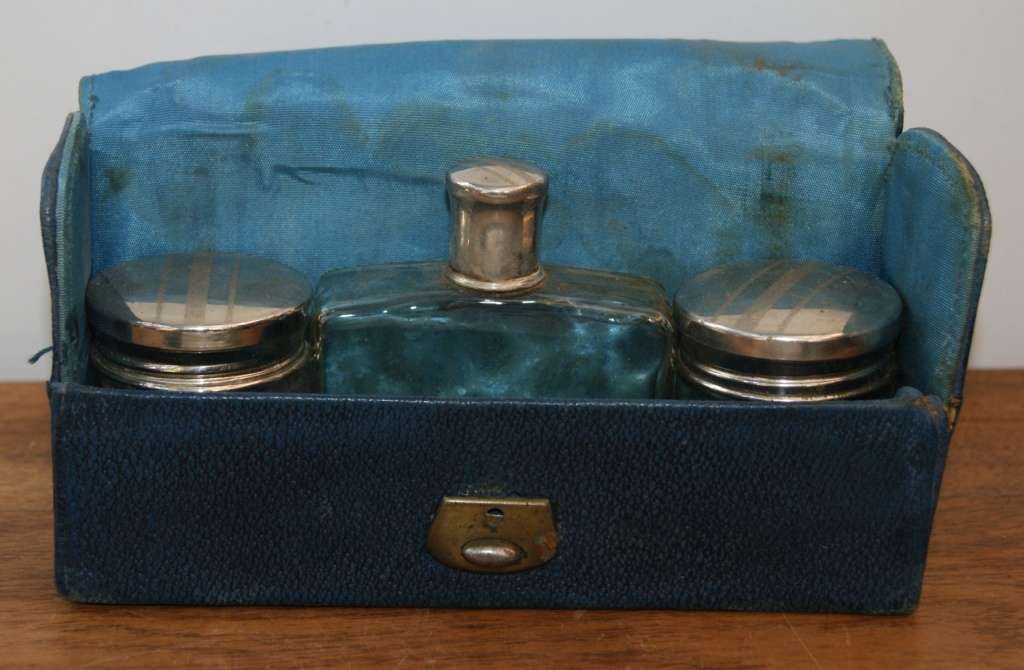 Traveling Vanity Kit in Leather Case