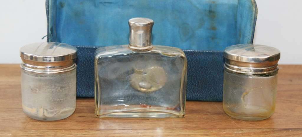 Traveling Vanity Kit in Leather Case