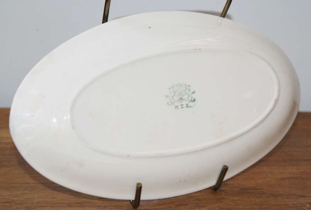 M.T.K Porcelain Oval Saucer (Occupied Japan?)