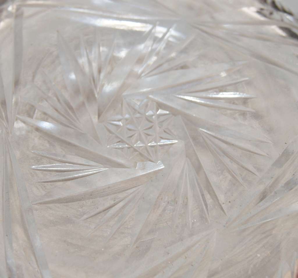 Hand Cut Crystal Powder Bowl