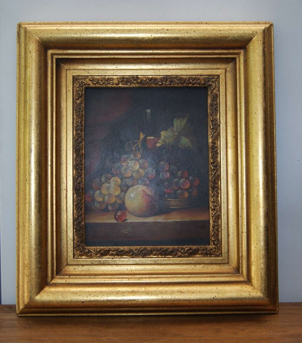 Original Oil on Board by Dorothy Parker with a Magnificent Oversized Frame