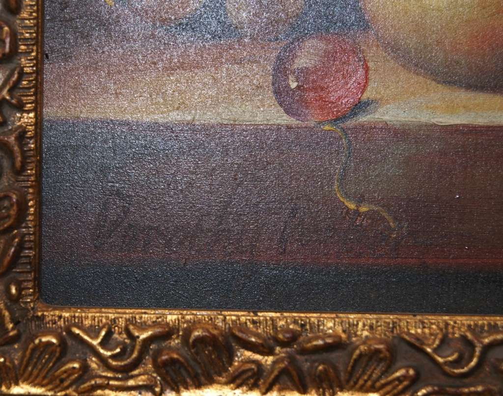 Original Oil on Board by Dorothy Parker with a Magnificent Oversized Frame