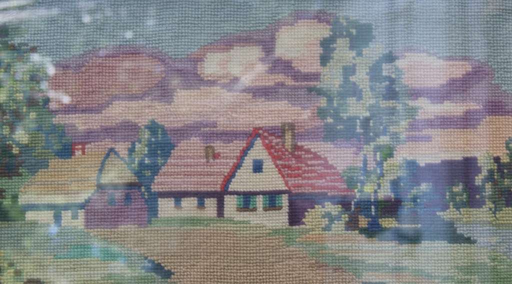 Vintage Tapestry in Ornate Frame