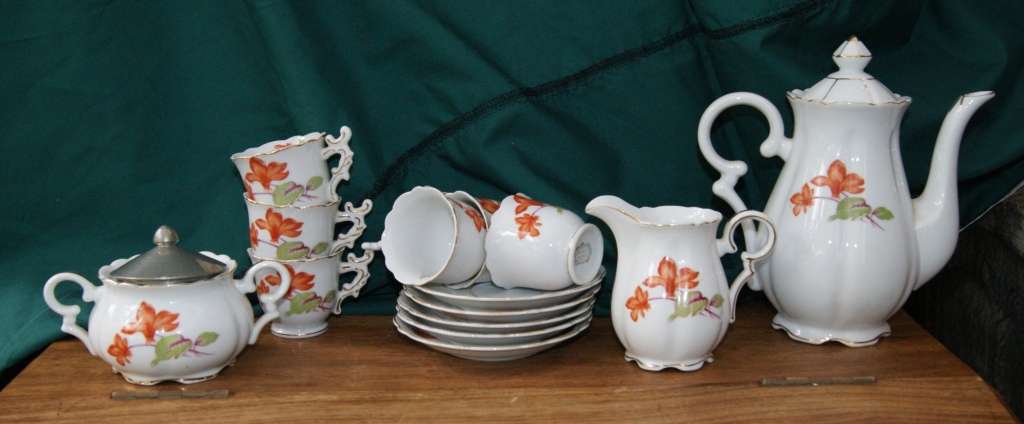 Cherry China 14pc Coffee Set