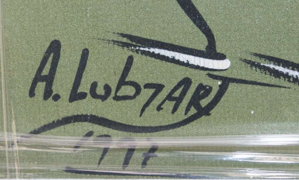 A. Lubyart `Tribal Figures` 1997 with Stunning NEW Frame