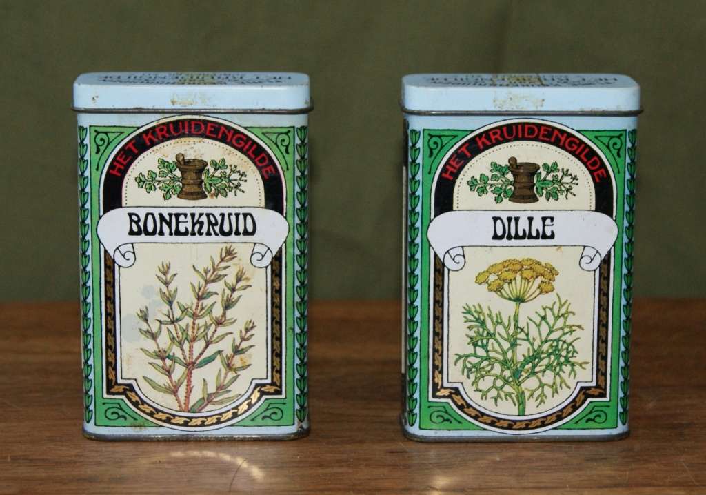 2x Dill Herb Tins from Holland