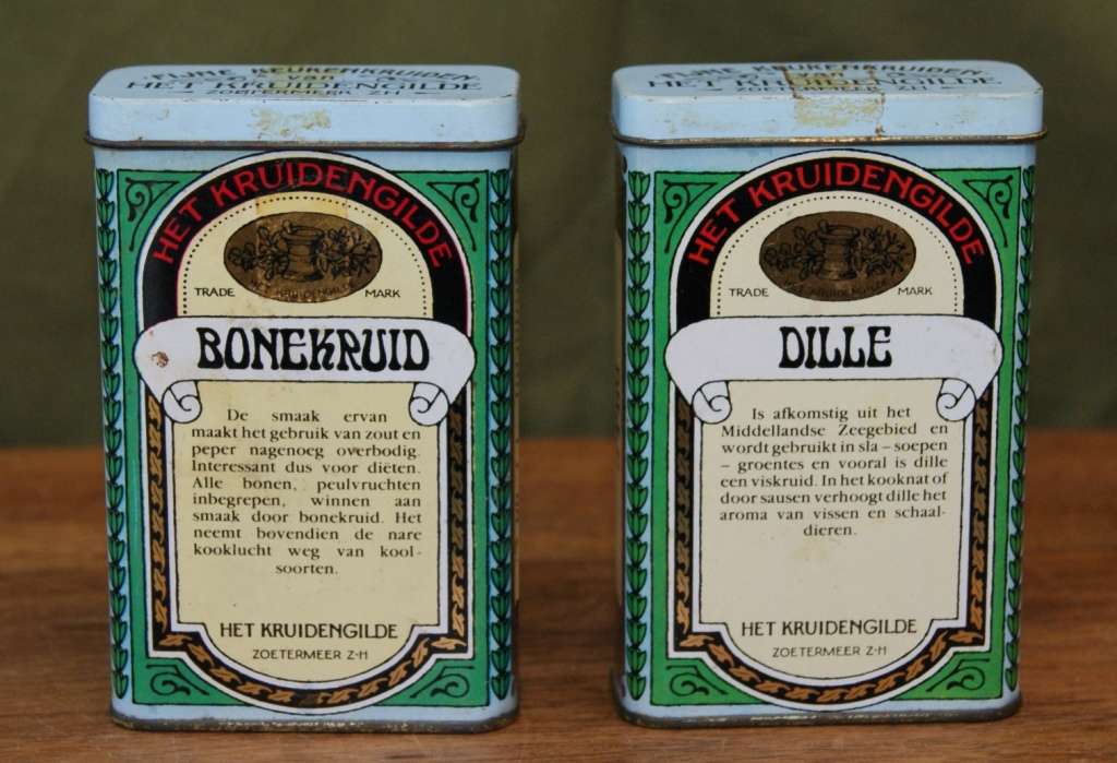 2x Dill Herb Tins from Holland