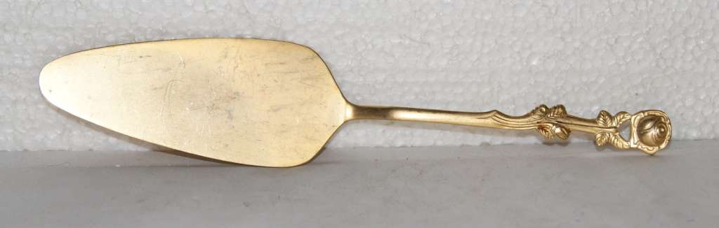 Braber Rose Pattern Gold Plated Cake Lifter @@@ CCCRRRAAAZZZYYY R1 START