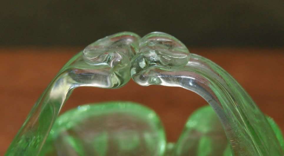 Pair of Green Glass Dishes
