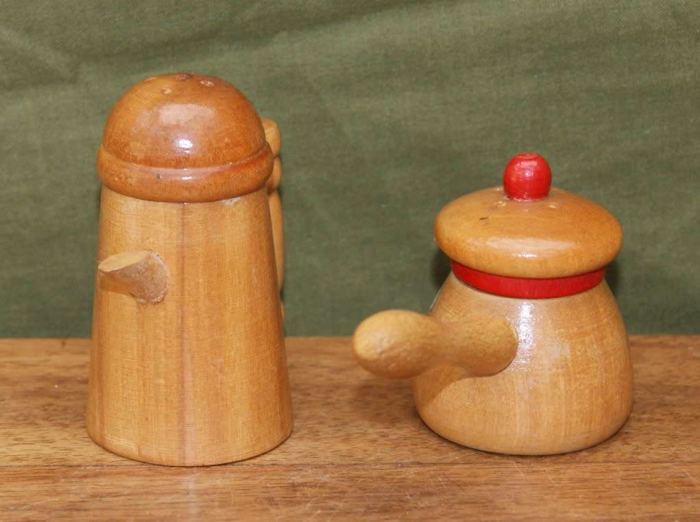 Handmade Wooden Salt and Pepper