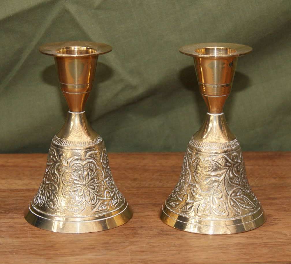 Pair of Brass Candle Holder Bells