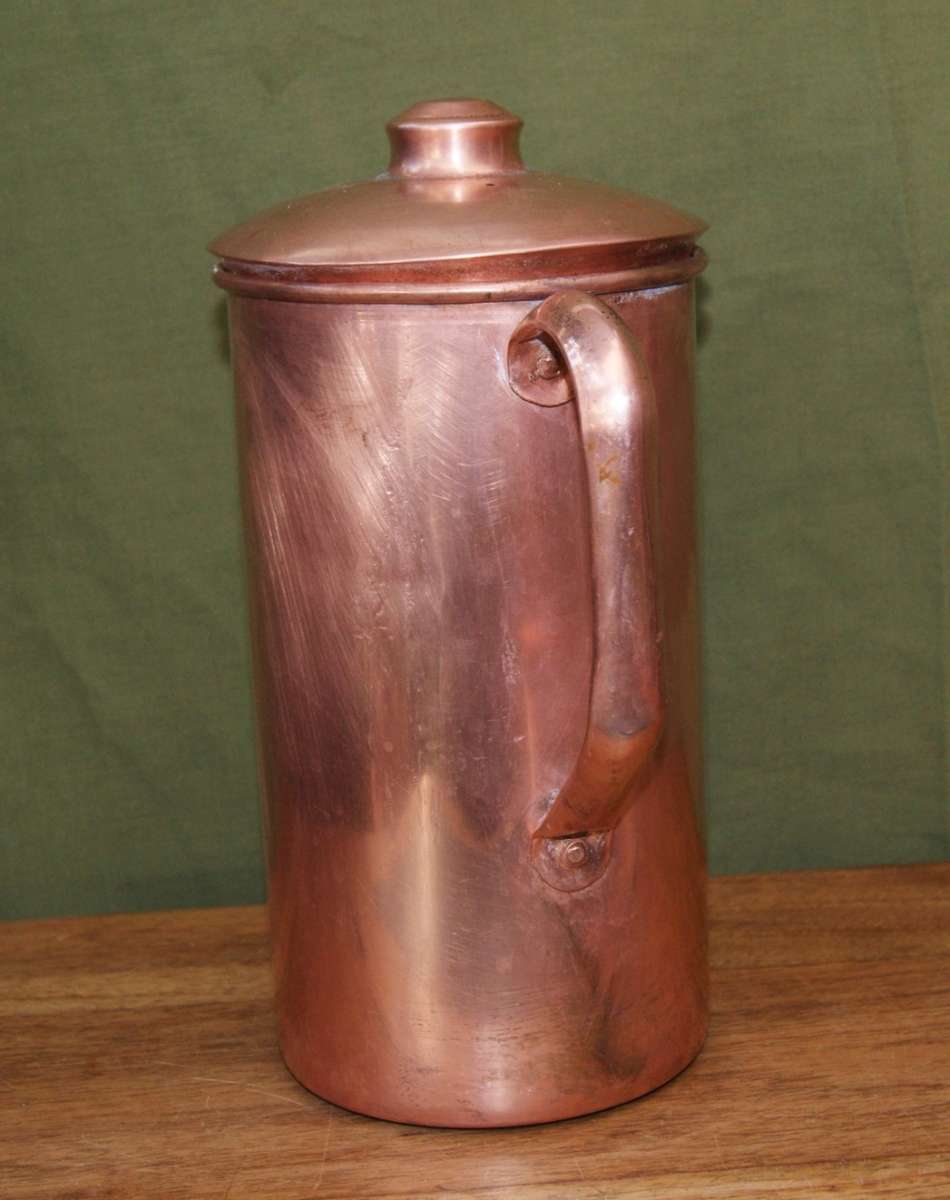 Vintage Copper Coffee Pot with Lid