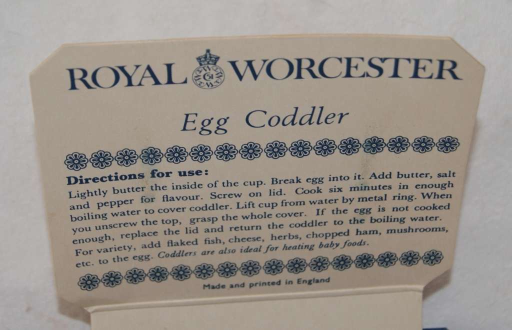 Vintage in Box Pair of Royal Worcester Egg Coddlers