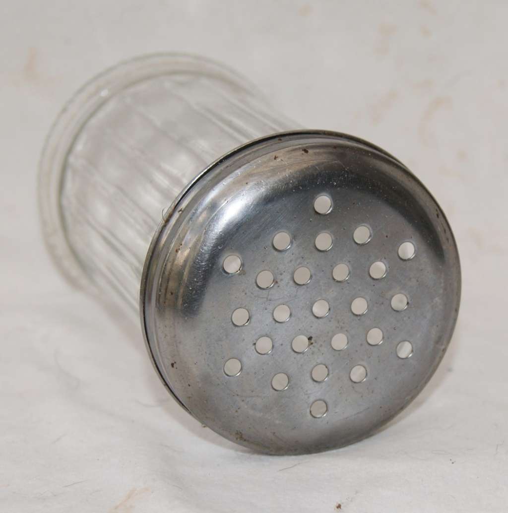 Vintage Fluted Glass Sugar Shaker