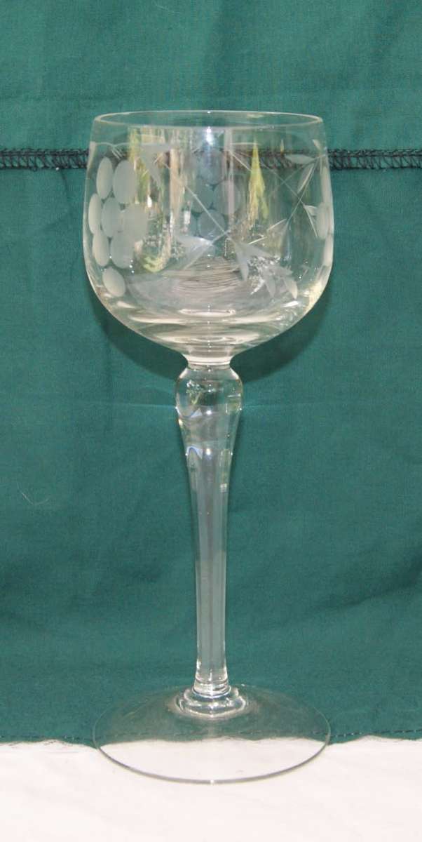 Grape Pattern Hock Glasses (5 available, bid per glass)