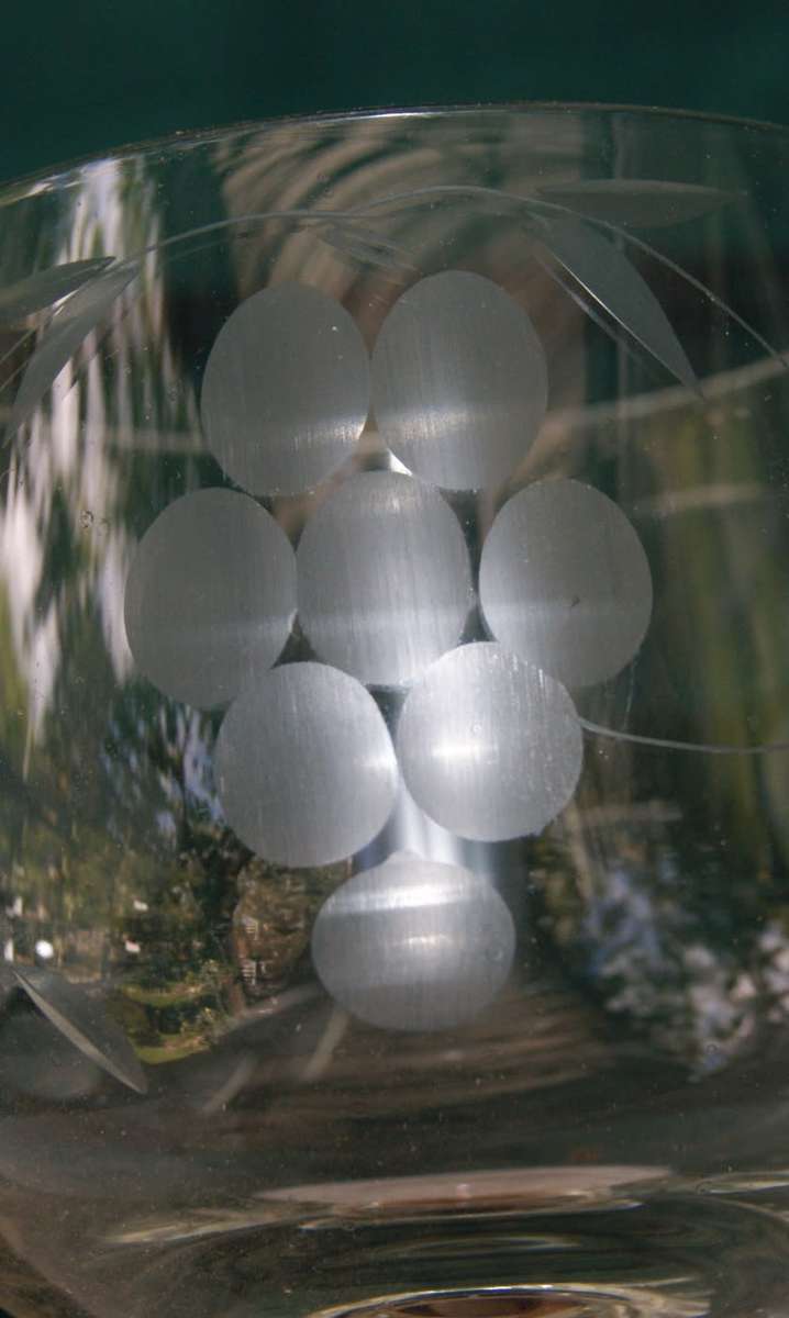 Grape Pattern Hock Glasses (5 available, bid per glass)