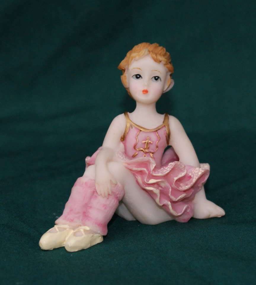 Ballerina Figurine with Pink Leotard